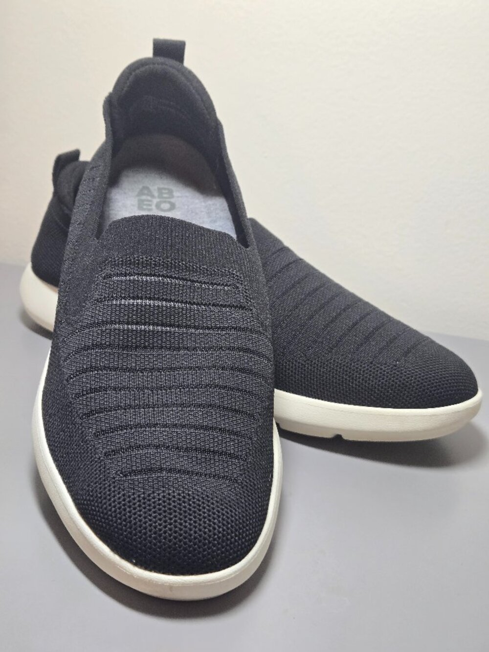 Abeo Verda, Lightweight Slip-on Casual Sneaker Orthotic Support Grey Size 8.5